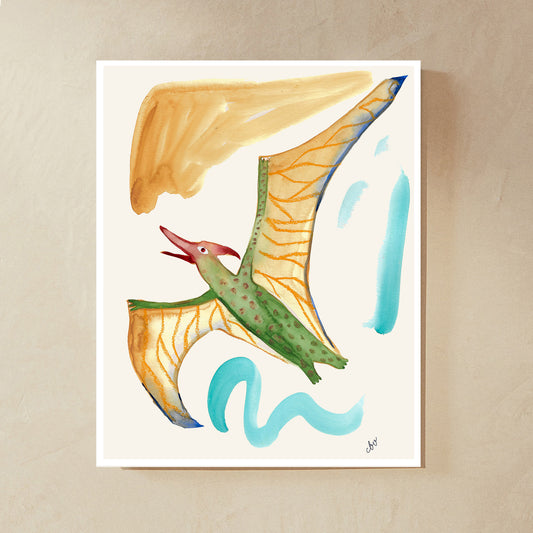 Flying Dino Art Print (Pterodactyl)