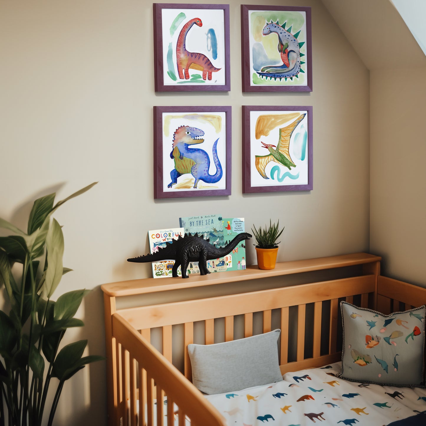 Whimsical Dinosaurs Wall Art Set