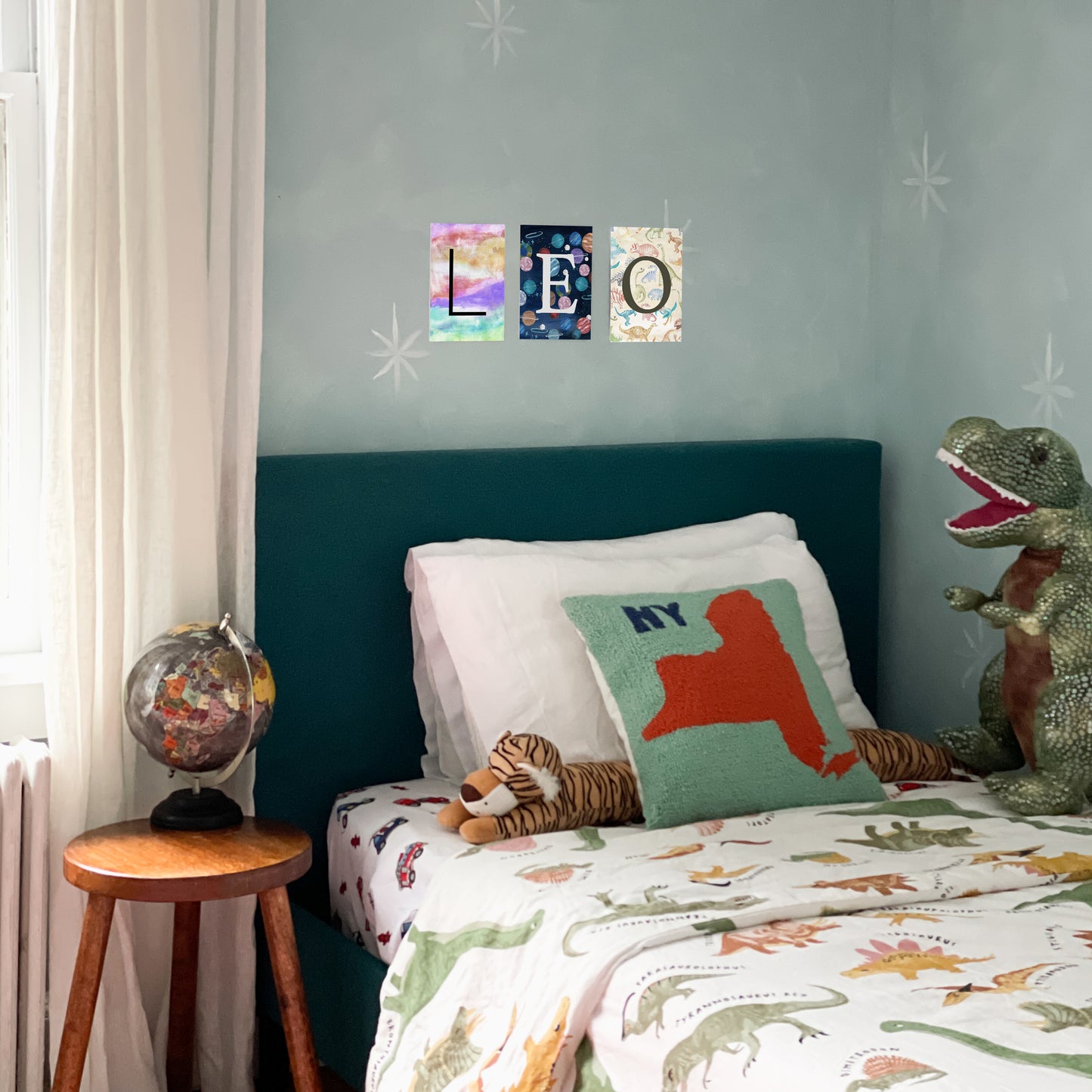 Dinosaurs Initials Wall Art