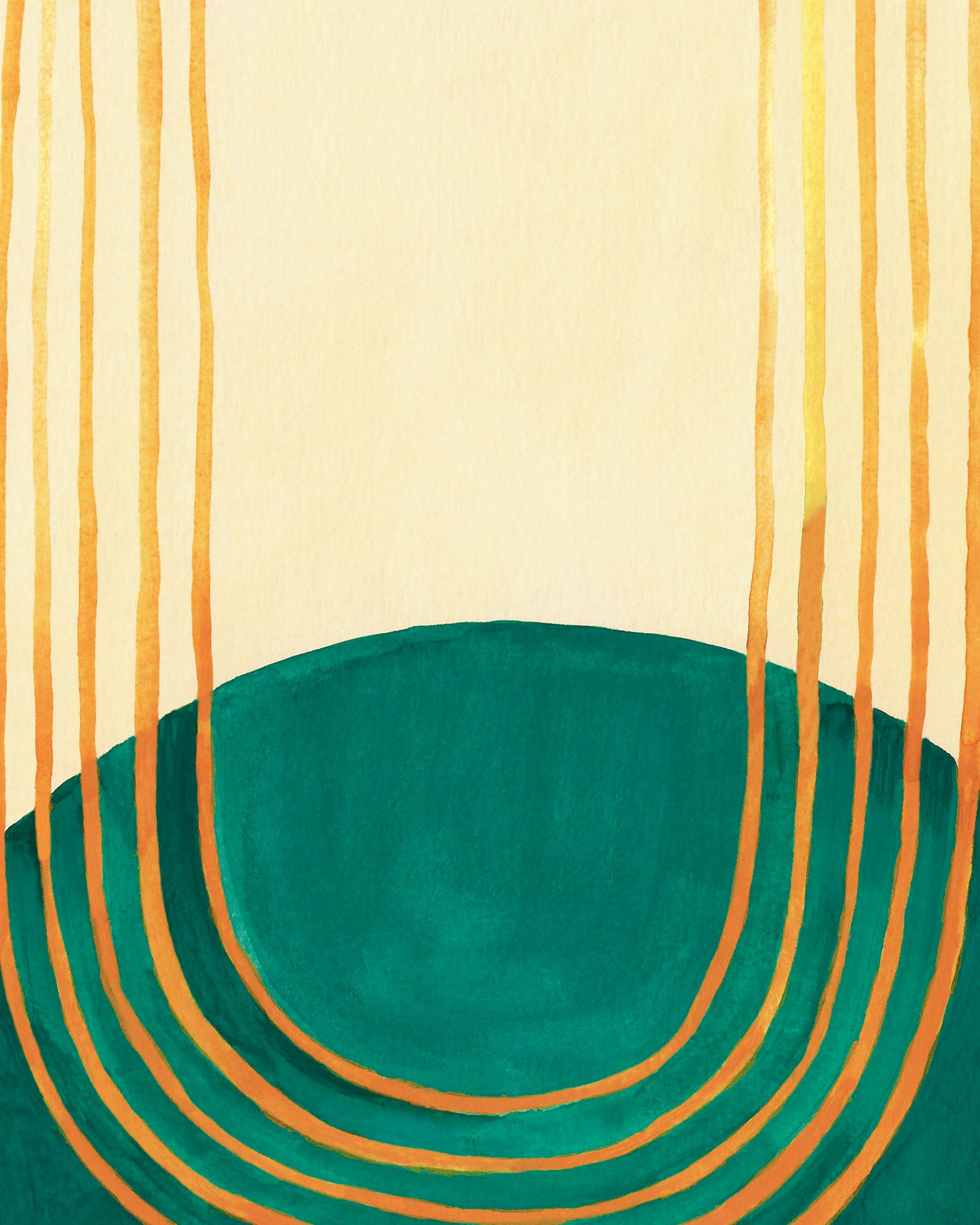 Fresh Cut Grass Modern Abstract Print
