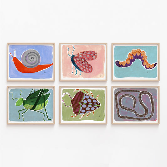 Groovy Bugs Gallery Wall Set