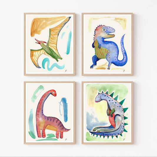 Whimsical Dinosaurs Gallery Wall Set