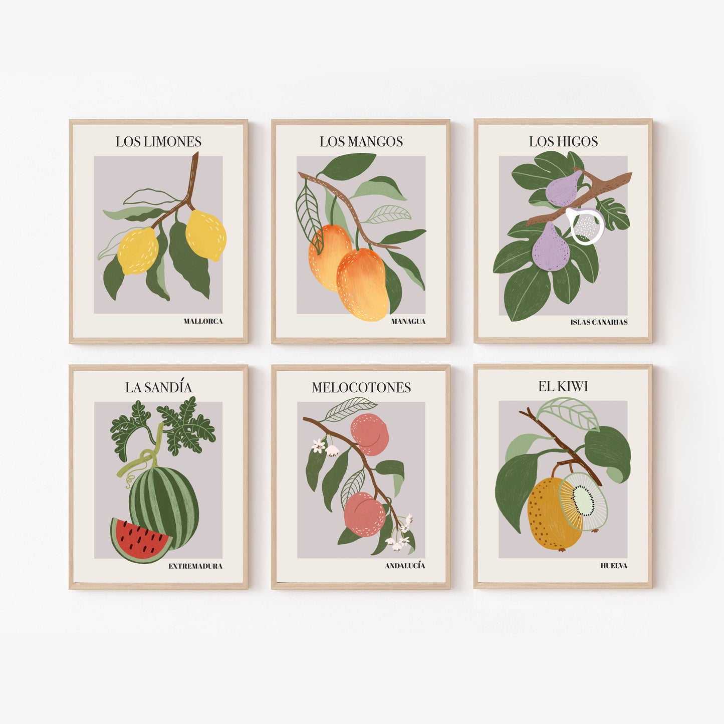 Botanical Modern Fruit Market Gallery Wall