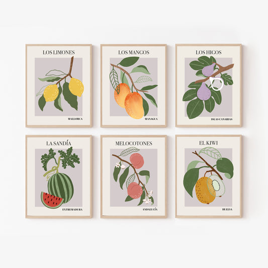 Botanical Modern Fruit Market Gallery Wall