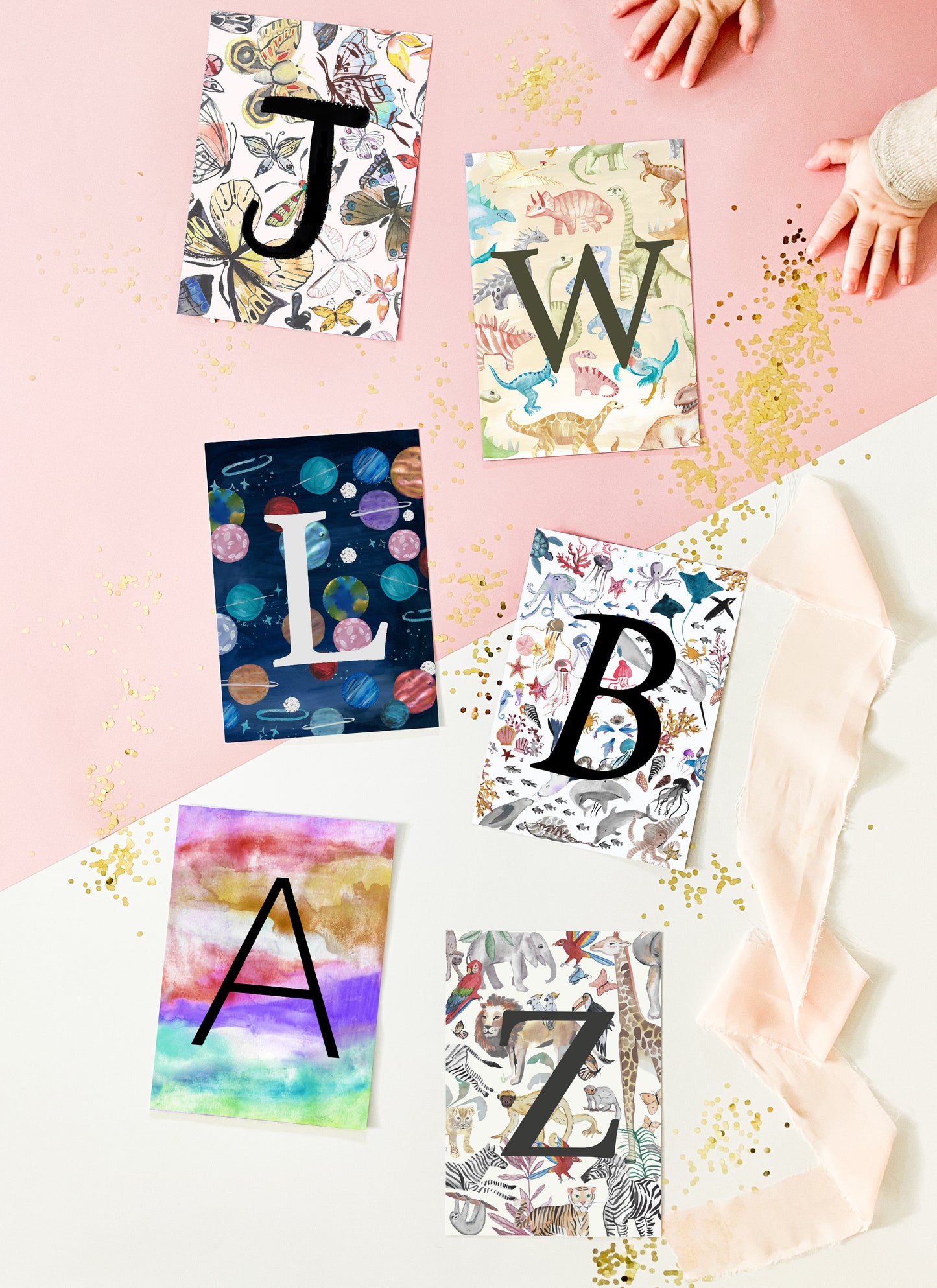 Tie Dye Initials Wall Art