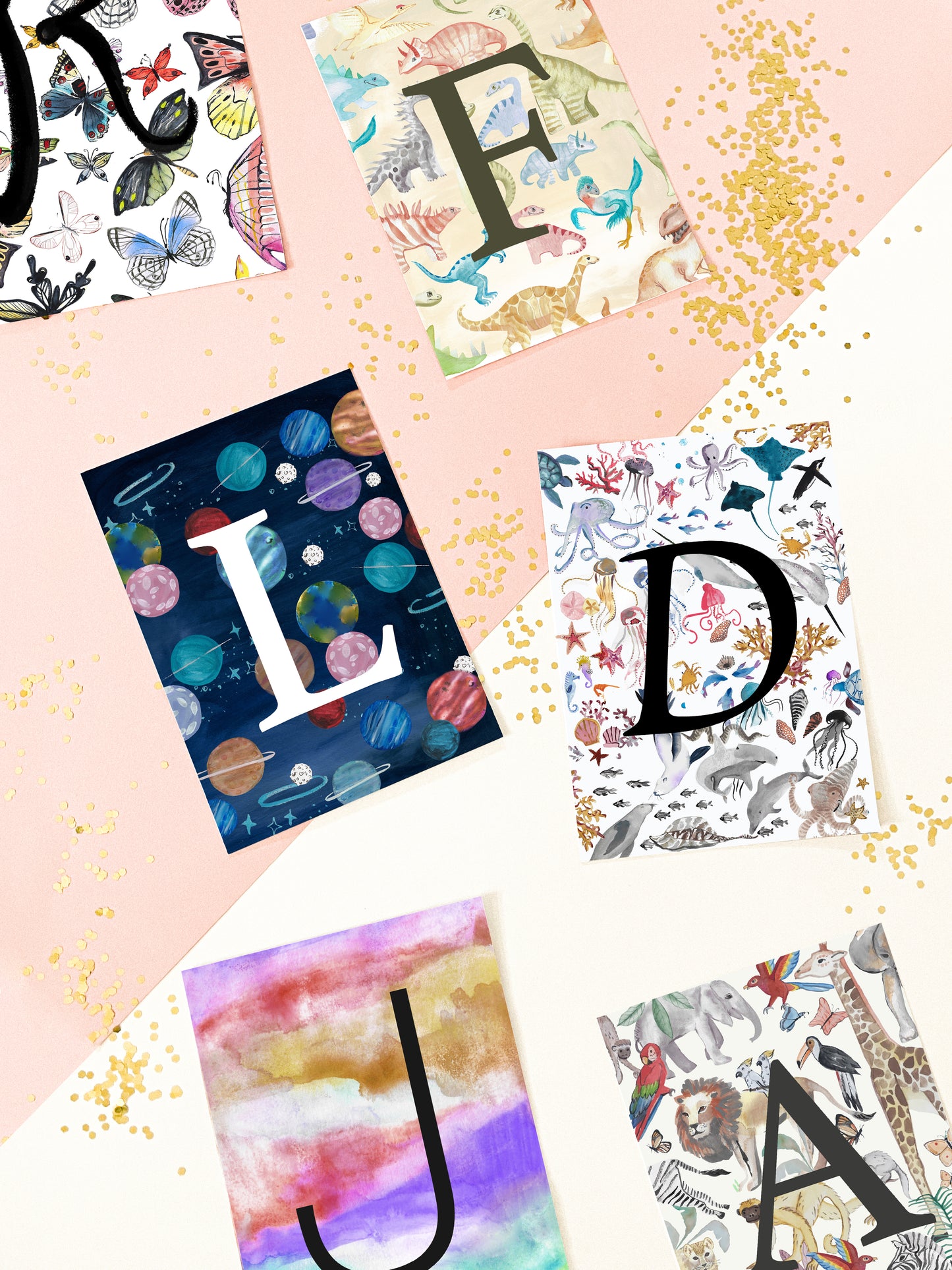 Tie Dye Initials Wall Art