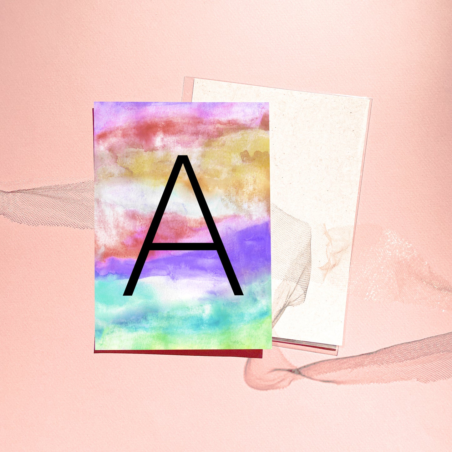 Tie Dye Initials Wall Art