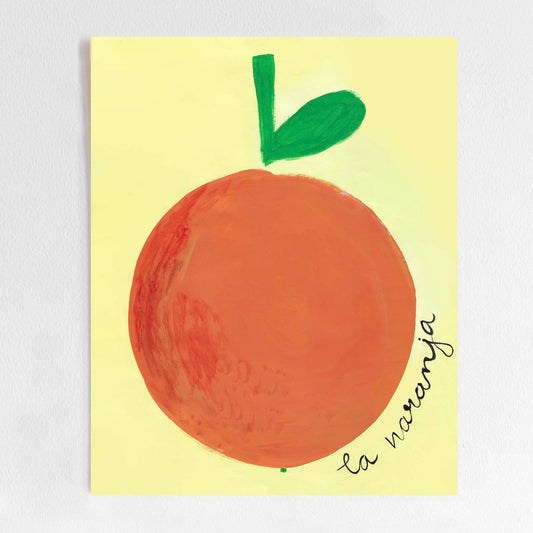 "La Naranja" Orange Fruit Wall Art Print