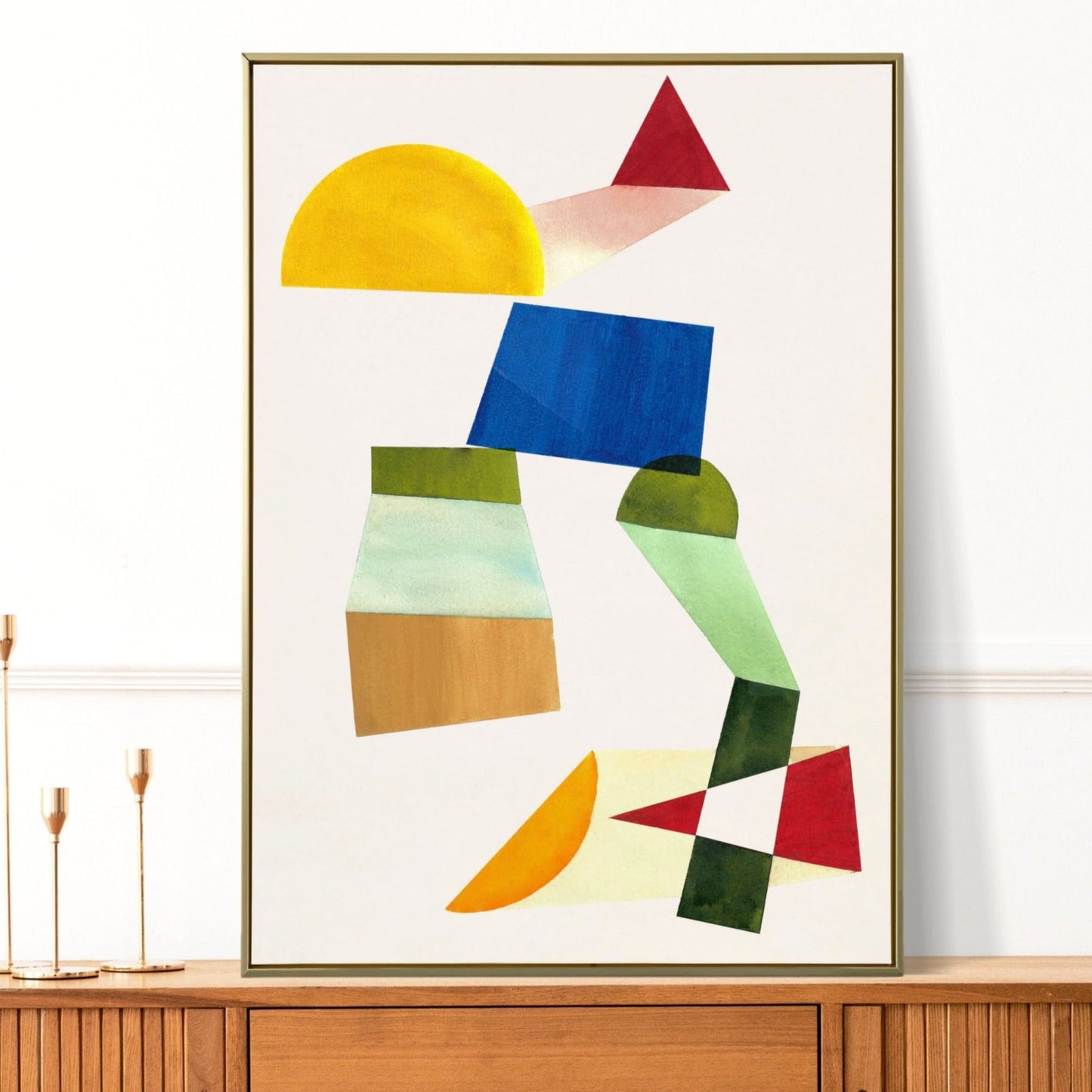 Space Jump I Large Midcentury Modern Geometric Print