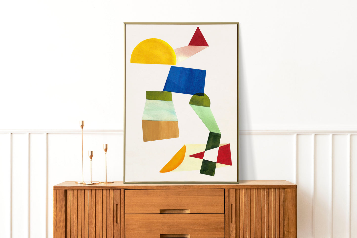 Set of two Large Midcentury Modern Geometric Prints