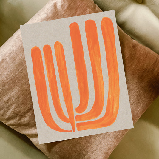 Orange Fork Art Print