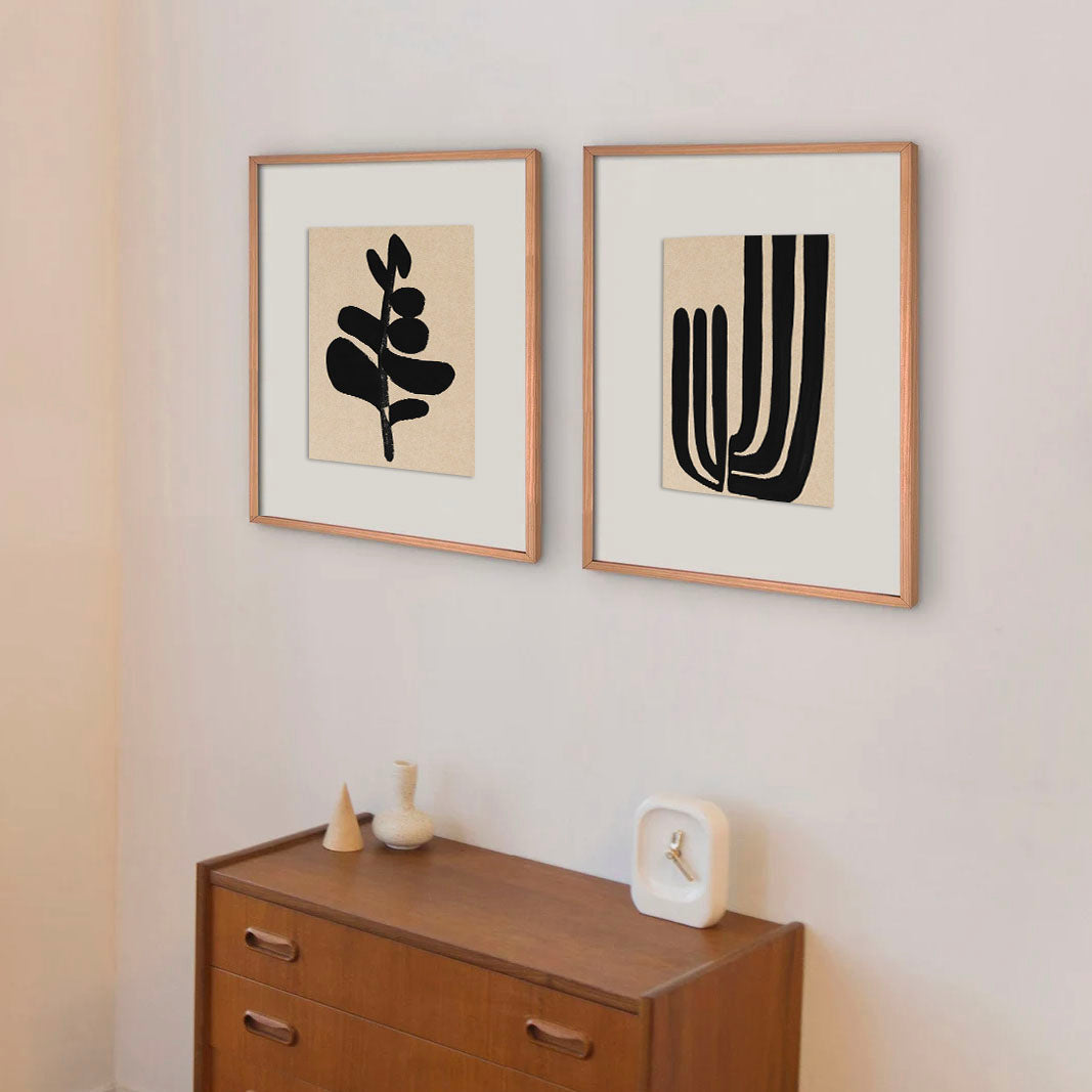 Black and Beige MCM Wall Gallery Collection
