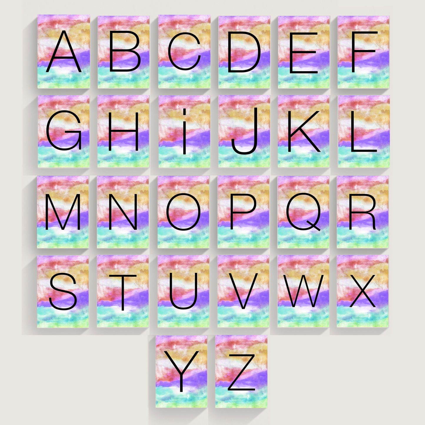 Tie Dye Initials Wall Art