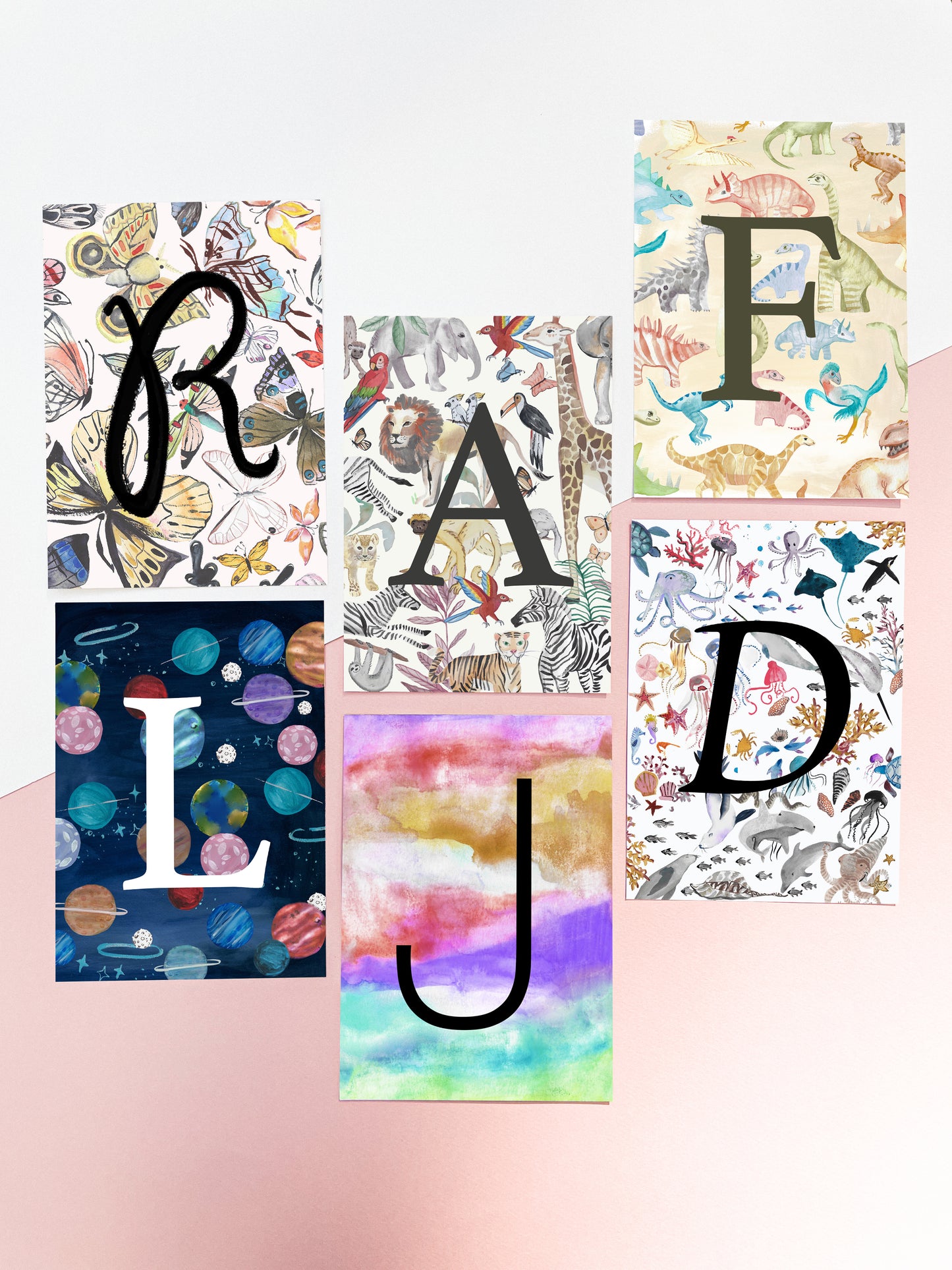 Tie Dye Initials Wall Art