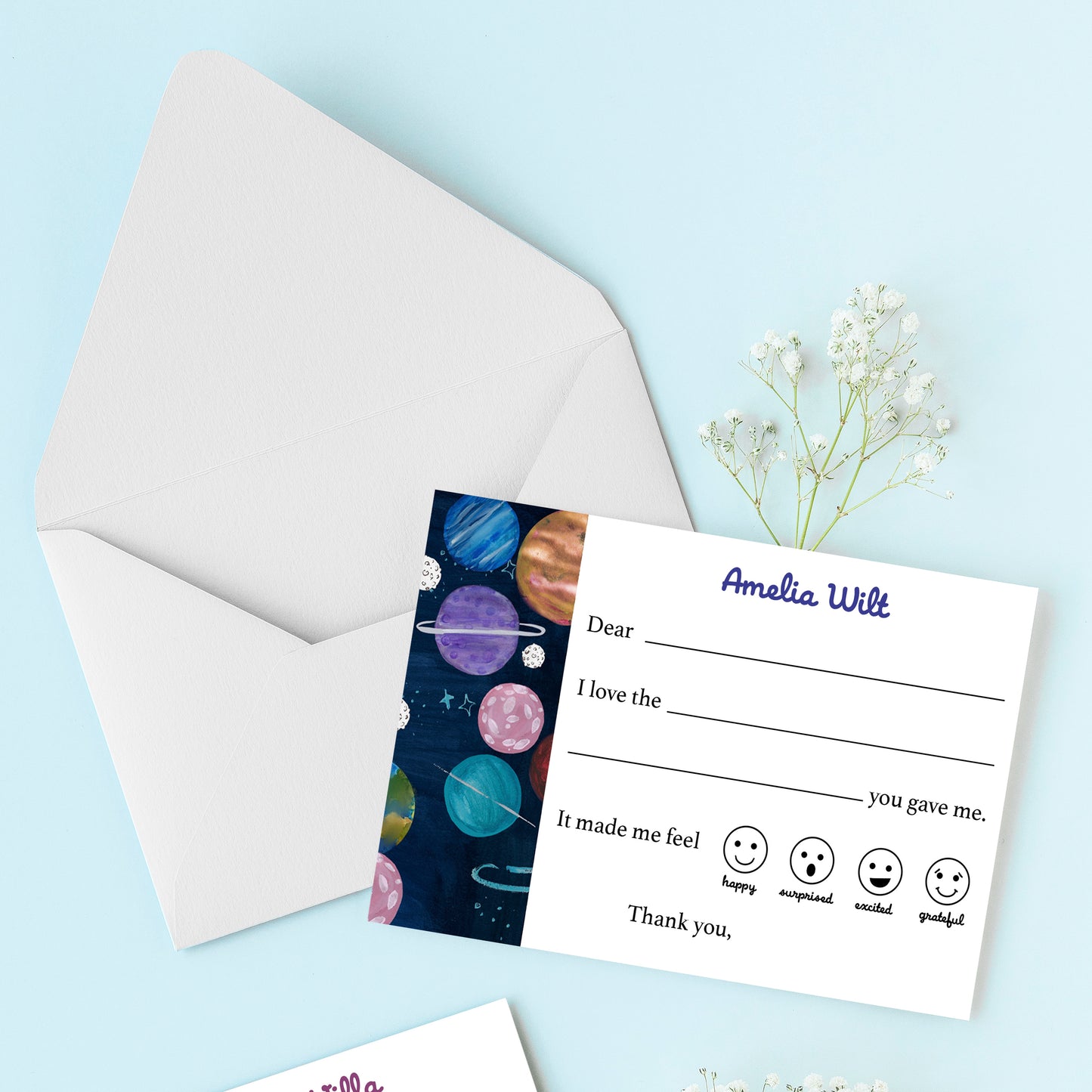 Personalized fill-in-the-blank Thank you Cards - Digital Download